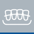 icon of a row of teeth with wires on them to show that we provide orthodontic care at this Johns Creek GA ortho office